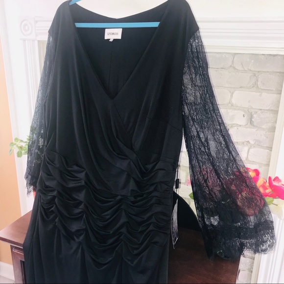 IZIDRESS COCKTAIL DRESS PARTY LACE  SLEEVE Sz 22W - Picture 2 of 8